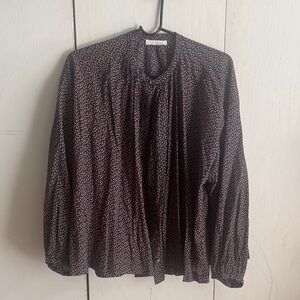 Doen Black and Red Patterned Blouse